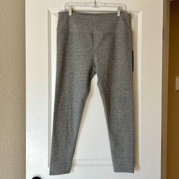 Kyodan Grey Houndstooth Super Soft Leggings, NEW - Picture 1 of 5